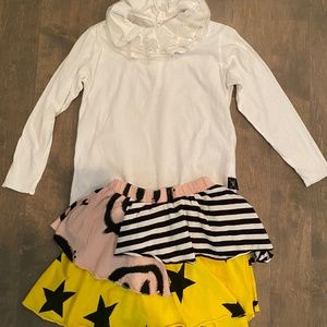 Nununu Victorian Shirt & Layered Skirt size 4-5T